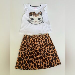 Isaac Mizrahi Brown Leopard Print Outfit. Size 5/6
